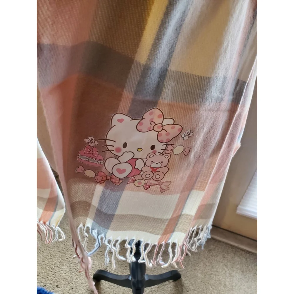 Plaid Hello Kitty Scarf 60x22